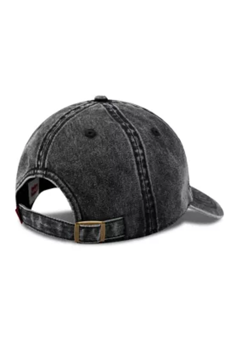 Washed Denim Logo Baseball Hat
