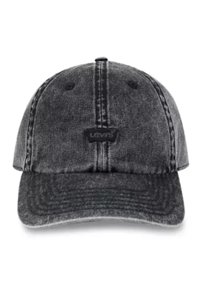Washed Denim Logo Baseball Hat