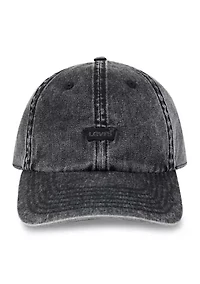 Washed Denim Logo Baseball Hat