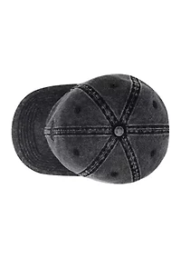 Washed Denim Logo Baseball Hat
