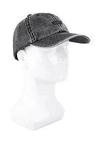 Washed Denim Logo Baseball Hat