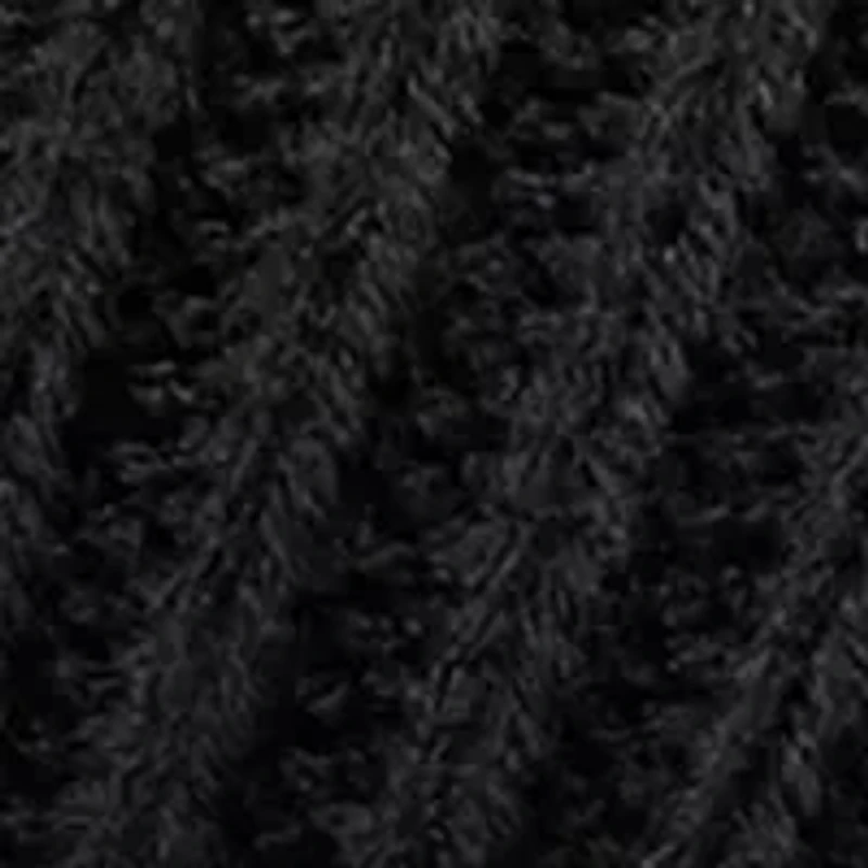 Knit Rolled Cuff Beanie with Rubber Logo