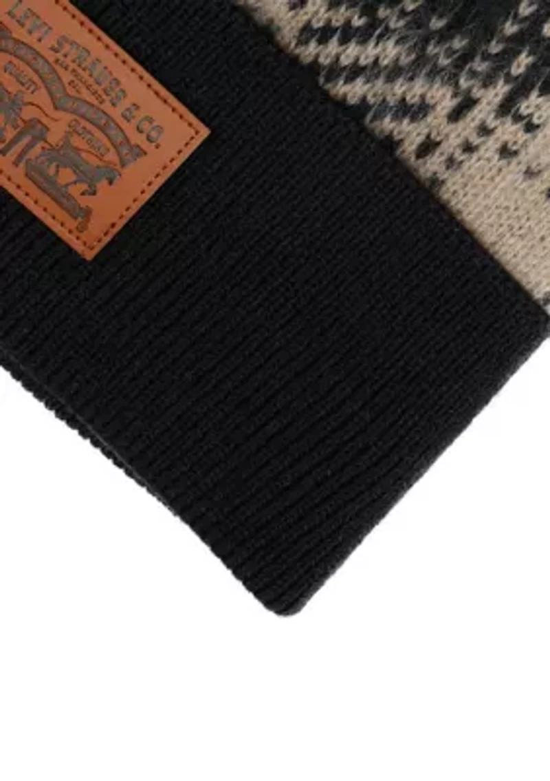 Brushed Plaid Beanie Hat