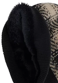 Brushed Plaid Beanie Hat