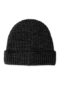 Heathered Waffle Knit Beanie Hat