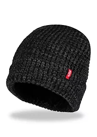 Heathered Waffle Knit Beanie Hat