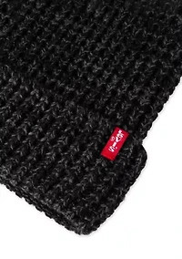 Heathered Waffle Knit Beanie Hat