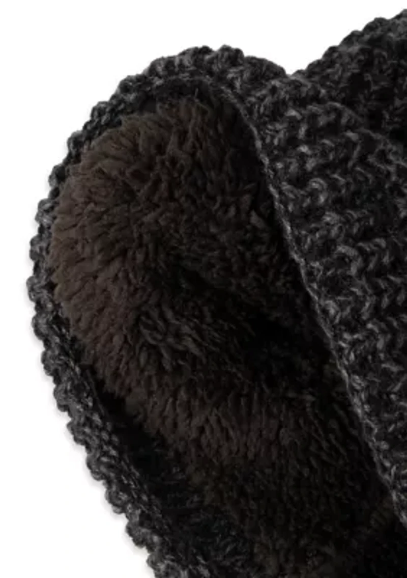 Heathered Waffle Knit Beanie Hat