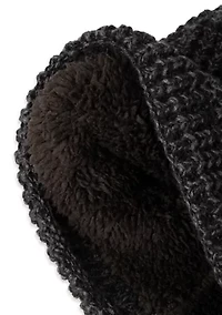 Heathered Waffle Knit Beanie Hat