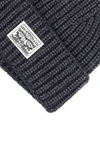 Heathered Ribbed Knit Beanie Hat