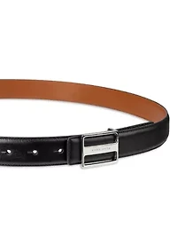 Reversible Belt Strap with Two Interchangebale Buckles Gift Set
