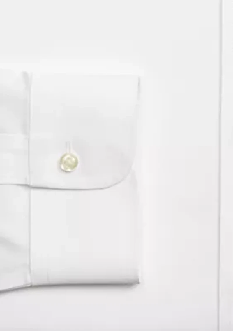 Men's Stretch Supima Cotton Non-Iron Pinpoint Oxford Ainsley Collar Dress Shirt