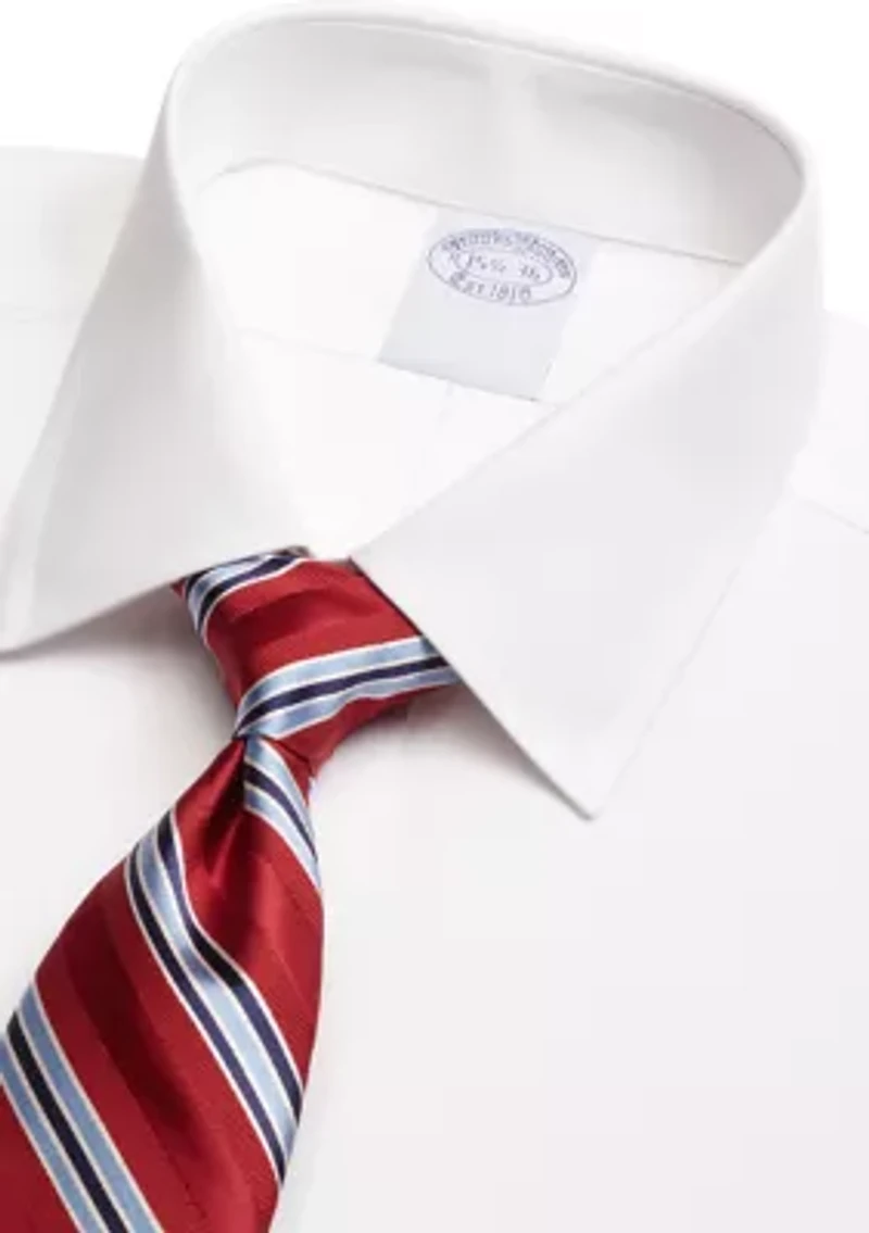Men's Stretch Supima Cotton Non-Iron Pinpoint Oxford Ainsley Collar Dress Shirt