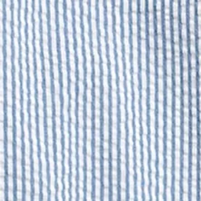 Men's Washed Cotton Seersucker Stripe Short-Sleeve Sport Shirt