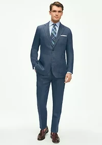 Slim Fit Linen Blend Herringbone Suit Separate Jacket