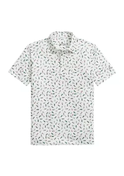 Men's Performance Series Vintage Print Jersey Polo Shirt