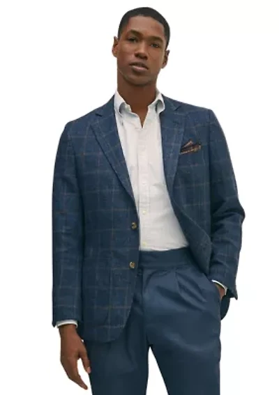 Men's Classic Fit Wool Linen Hopsack Sportcoat