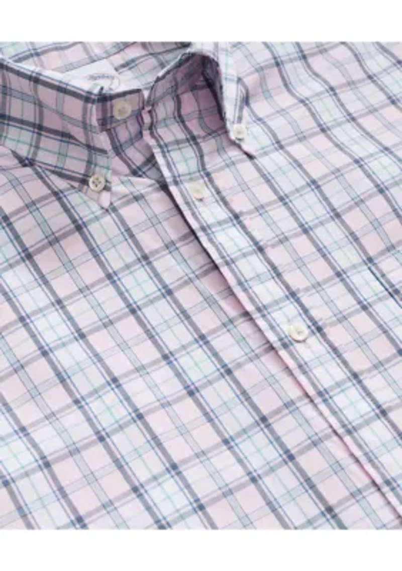 Men's Short Sleeve Plaid Button Down Shirt
