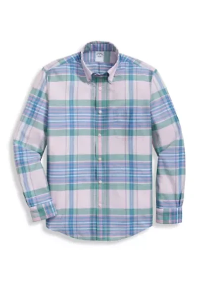 Men's Long Sleeve Plaid Button Down Shirt