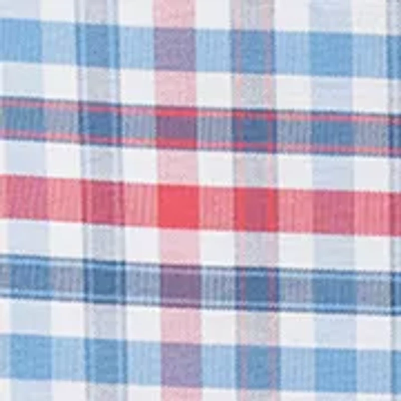 Men's Check Print Button Down Shirt