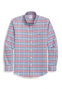 Men's Check Print Button Down Shirt