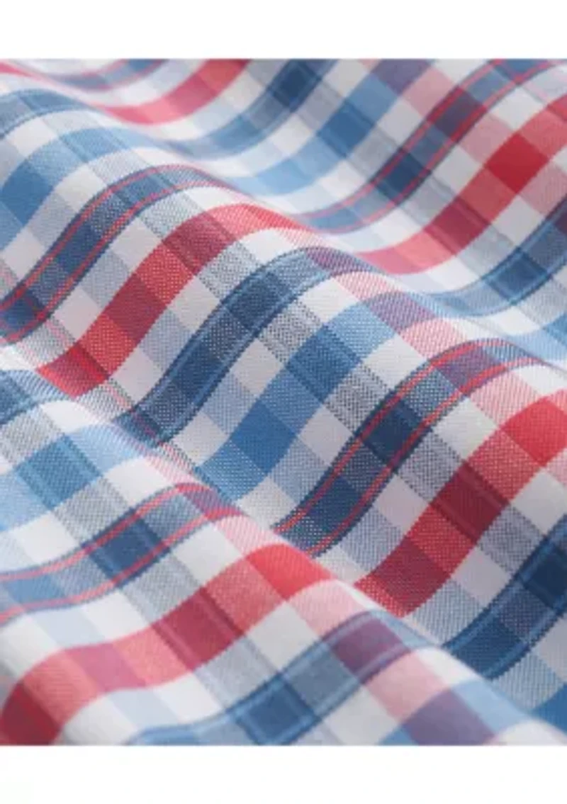 Men's Check Print Button Down Shirt