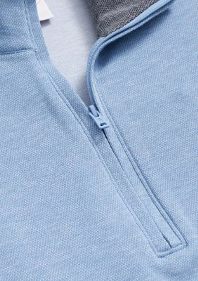 Men's Long Sleeve Piqué Knit Pullover