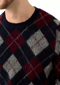Men's Brushed Wool Argyle Sweater