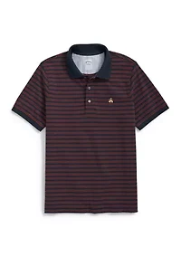 Men's Golden Fleece Stretch Supima Cotton Striped Polo Shirt