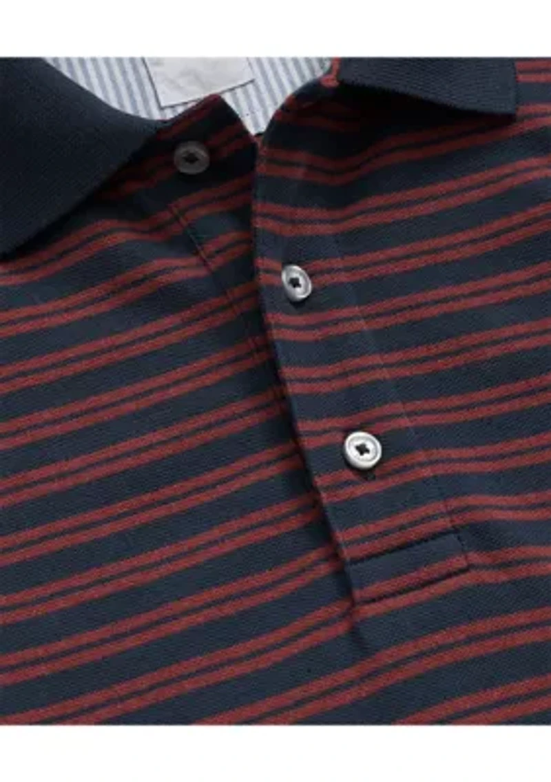 Men's Golden Fleece Stretch Supima Cotton Striped Polo Shirt