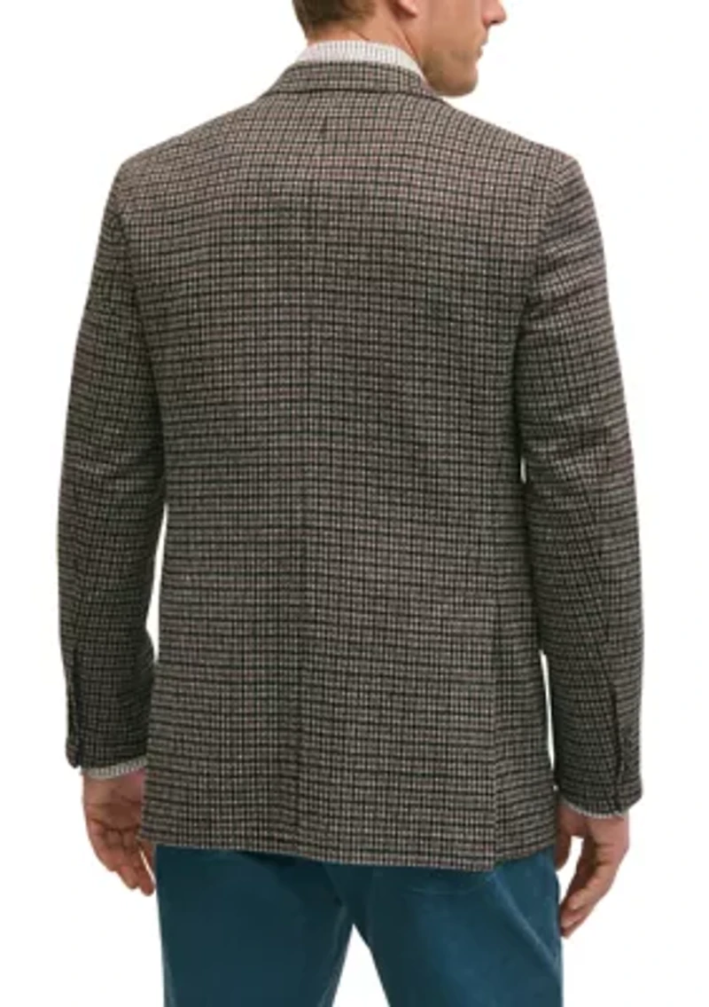 Classic Fit Cotton Wool Blend Knit Check Sport Coat