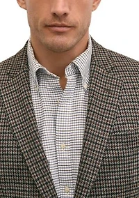 Classic Fit Cotton Wool Blend Knit Check Sport Coat