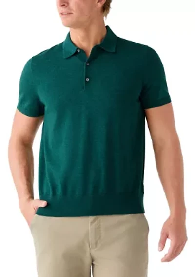 Men's Supima Cotton Short-Sleeve Polo Sweater