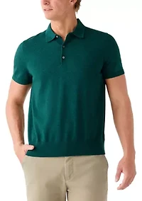 Men's Supima Cotton Short-Sleeve Polo Sweater