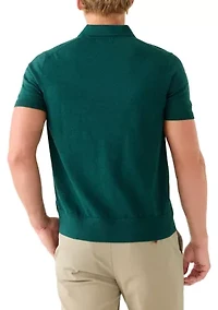 Men's Supima Cotton Short-Sleeve Polo Sweater