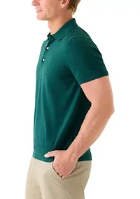 Men's Supima Cotton Short-Sleeve Polo Sweater