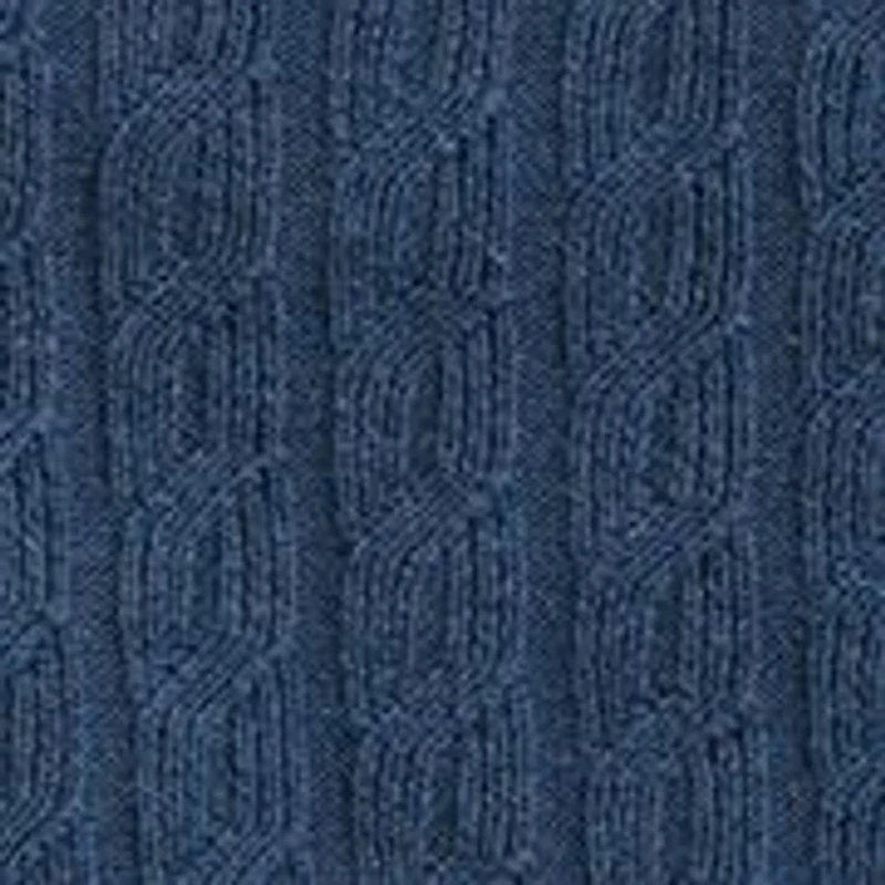 Men's Cotton Cable Knit Short Sleeve Polo Sweater