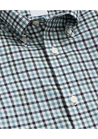 Stretch Supima Cotton Non-Iron Twill Polo Button Down, Check Sport Shirt