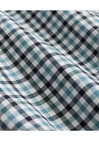Stretch Supima Cotton Non-Iron Twill Polo Button Down, Check Sport Shirt
