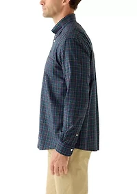 Men's Stretch Supima Cotton Non-Iron Twill Polo Button Down Sport Shirt