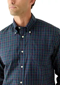 Men's Stretch Supima Cotton Non-Iron Twill Polo Button Down Sport Shirt