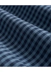 Men's Stretch Cotton Non-Iron Oxford Polo Button Down Collar, Gingham Shirt