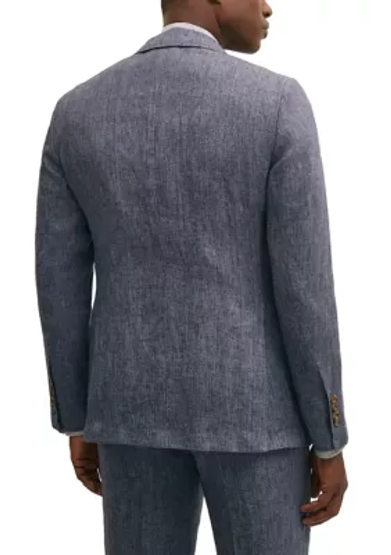 Men's Twill Linen Suit Jacket