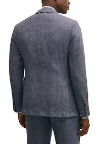 Men's Twill Linen Suit Jacket