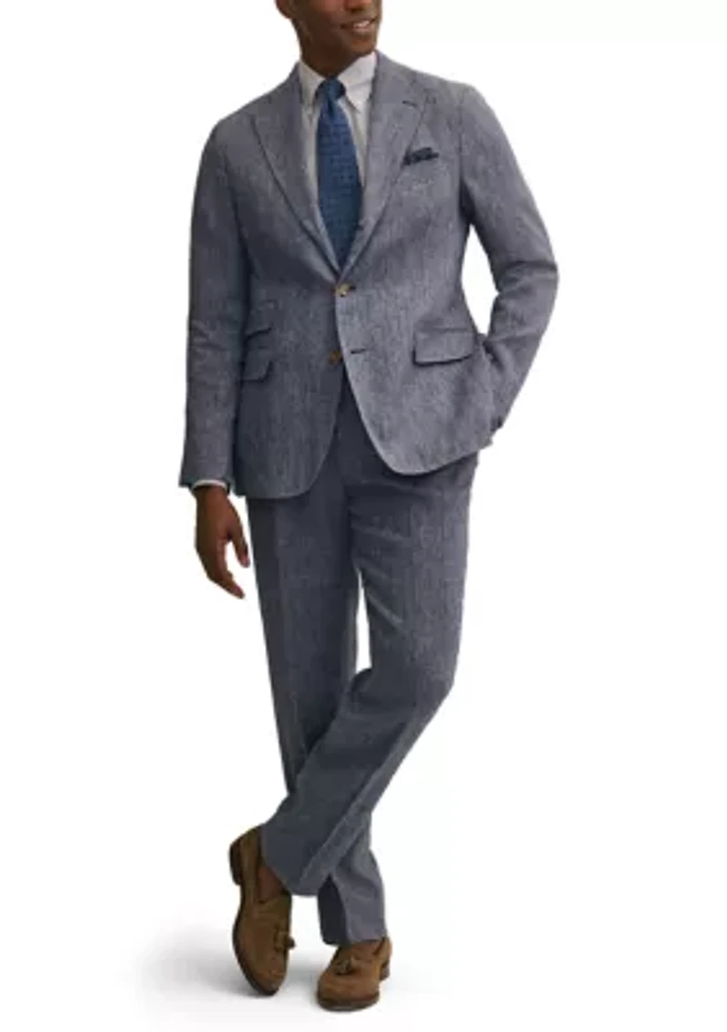 Men's Twill Linen Suit Jacket