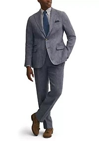 Men's Twill Linen Suit Jacket