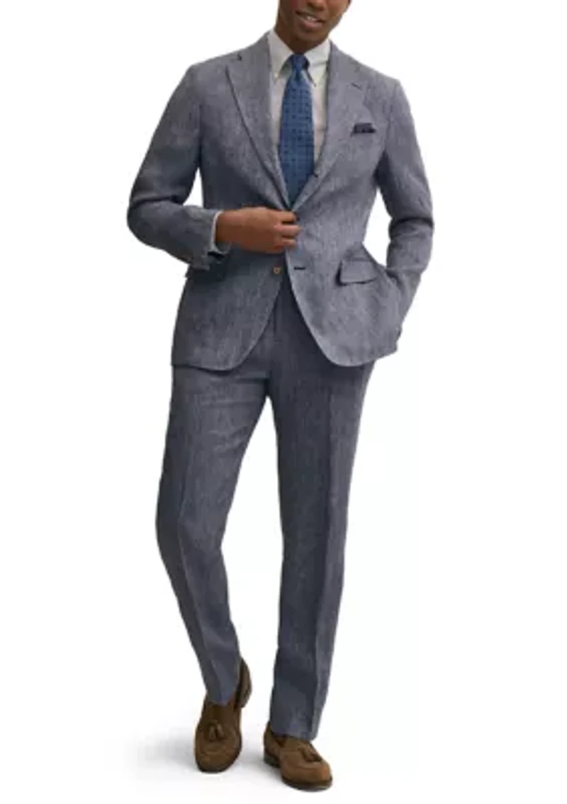 Men's Twill Linen Suit Pants