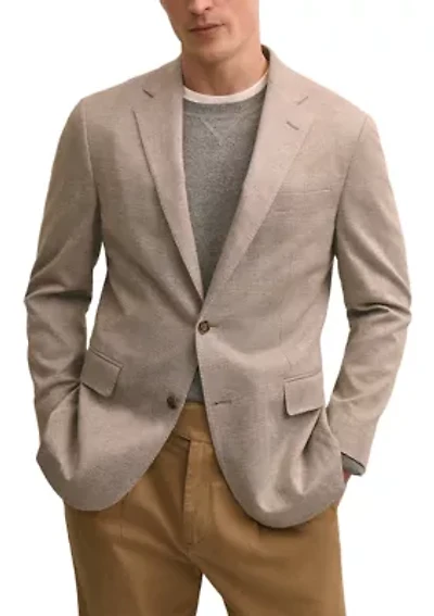 Men's Check Knit Plaid Blazer