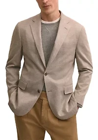 Men's Check Knit Plaid Blazer