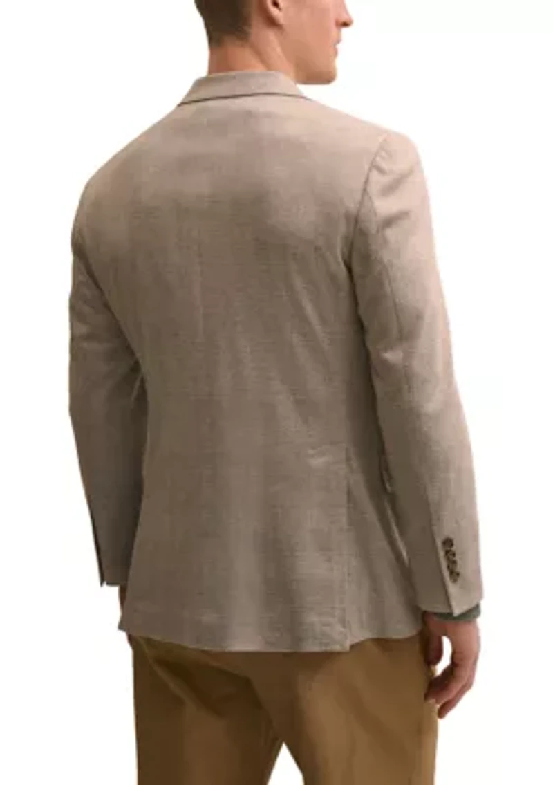 Men's Check Knit Plaid Blazer